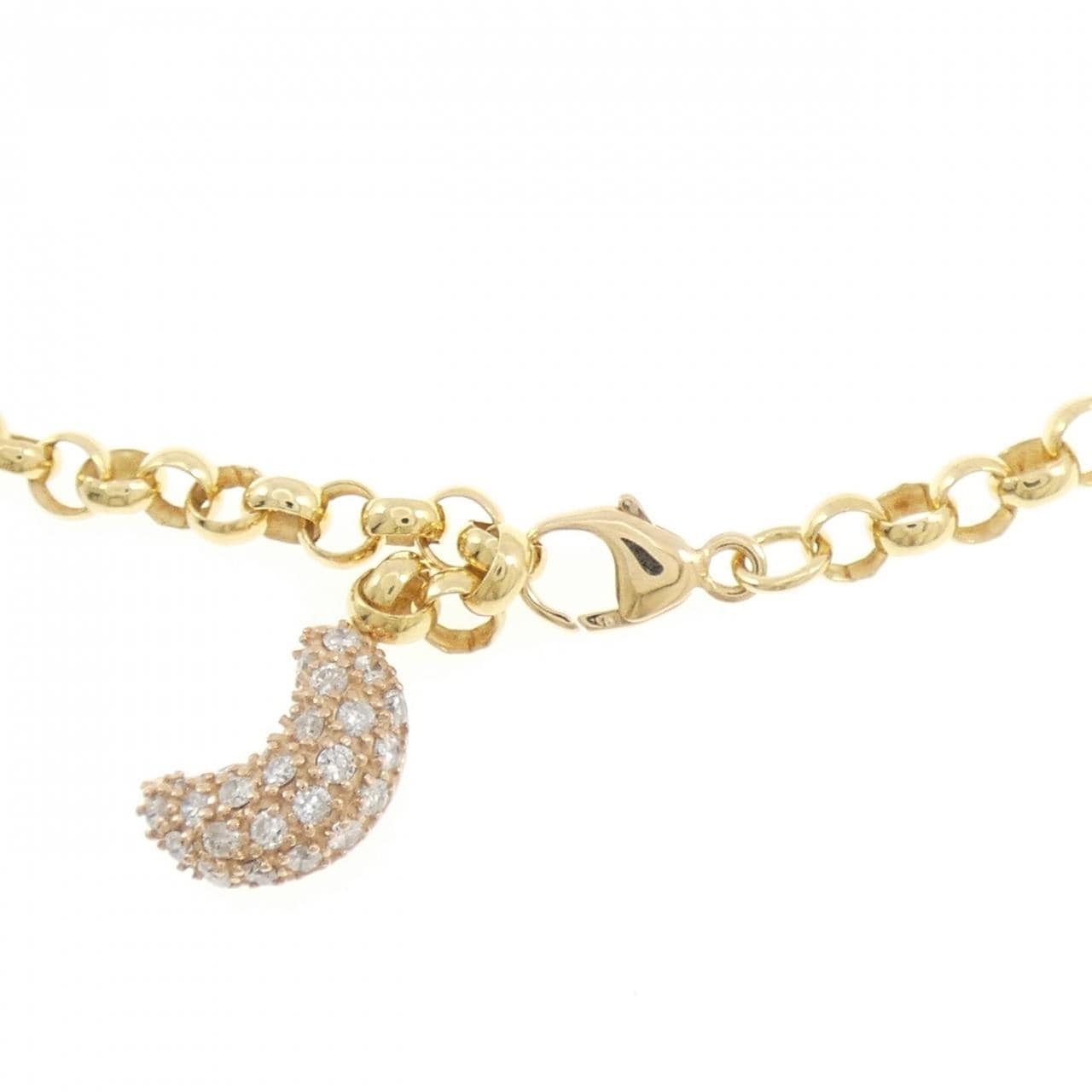 K18YG/K18PG ムーン ダイヤモンド ブレスレット 0.29CT