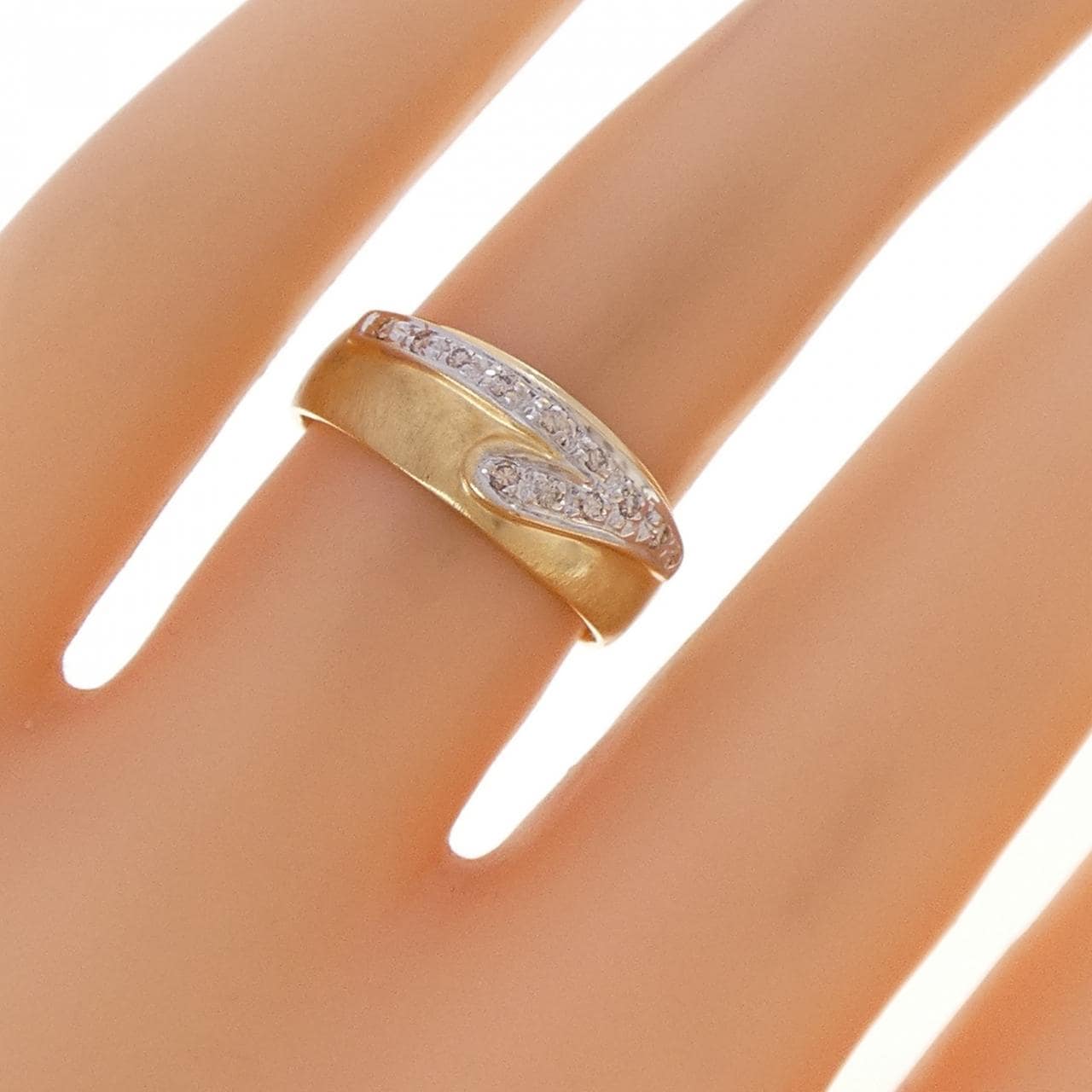 K18YG/K18WG ダイヤモンド リング 0.09CT