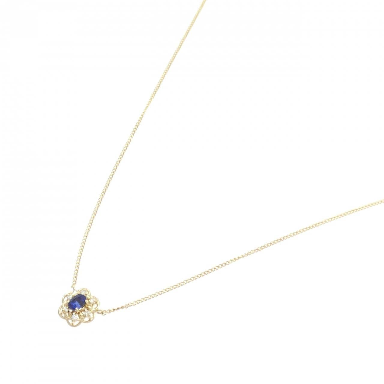K18YG サファイヤ ネックレス 0.28CT