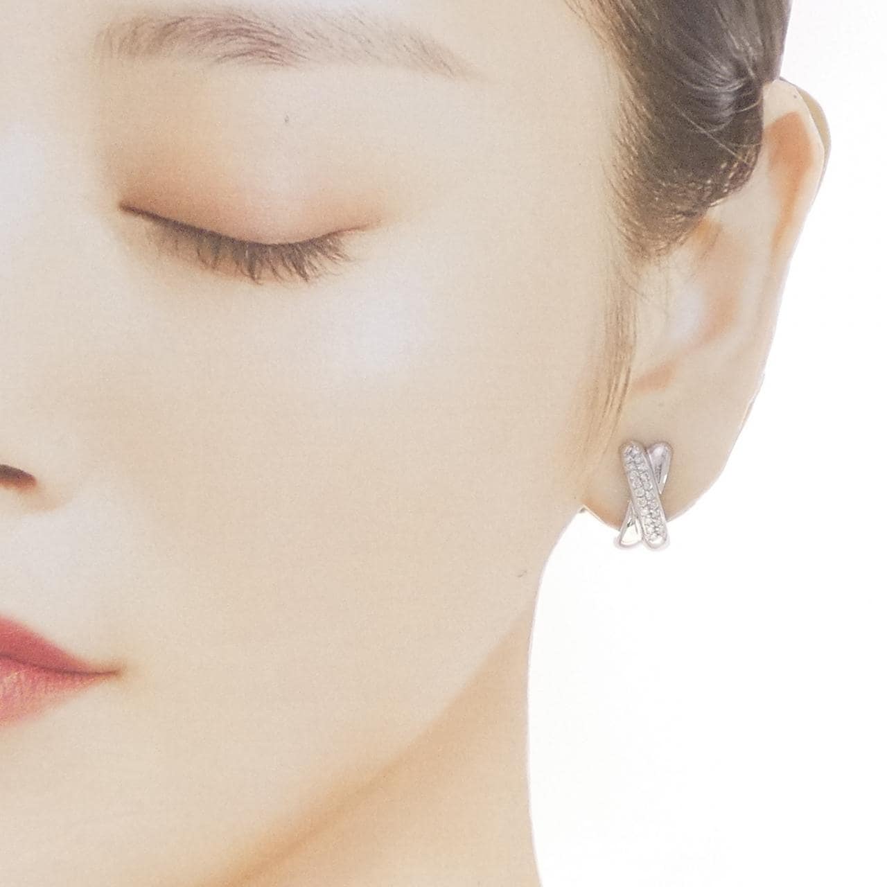 K18WG ダイヤモンド ピアス/イヤリング 0.41CT