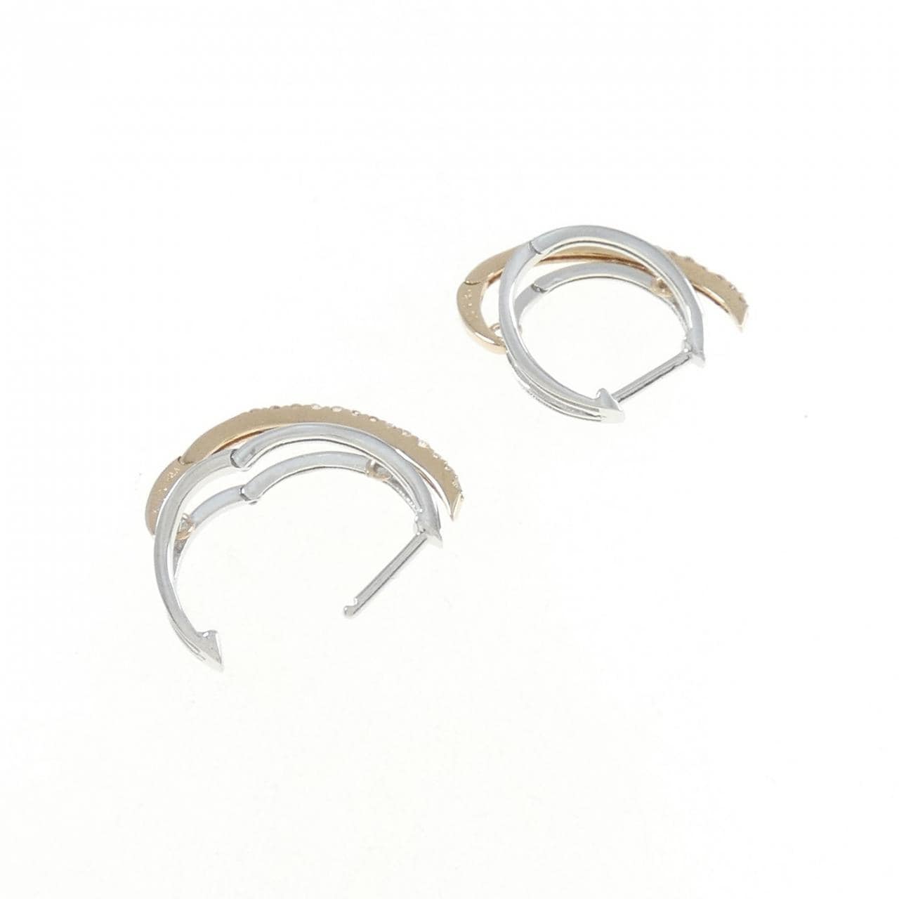 K18YG/K18WG ダイヤモンド ピアス 0.14CT