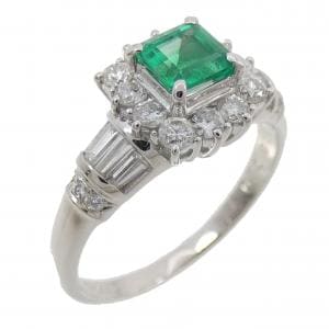 PT900 エメラルド リング 0.50CT