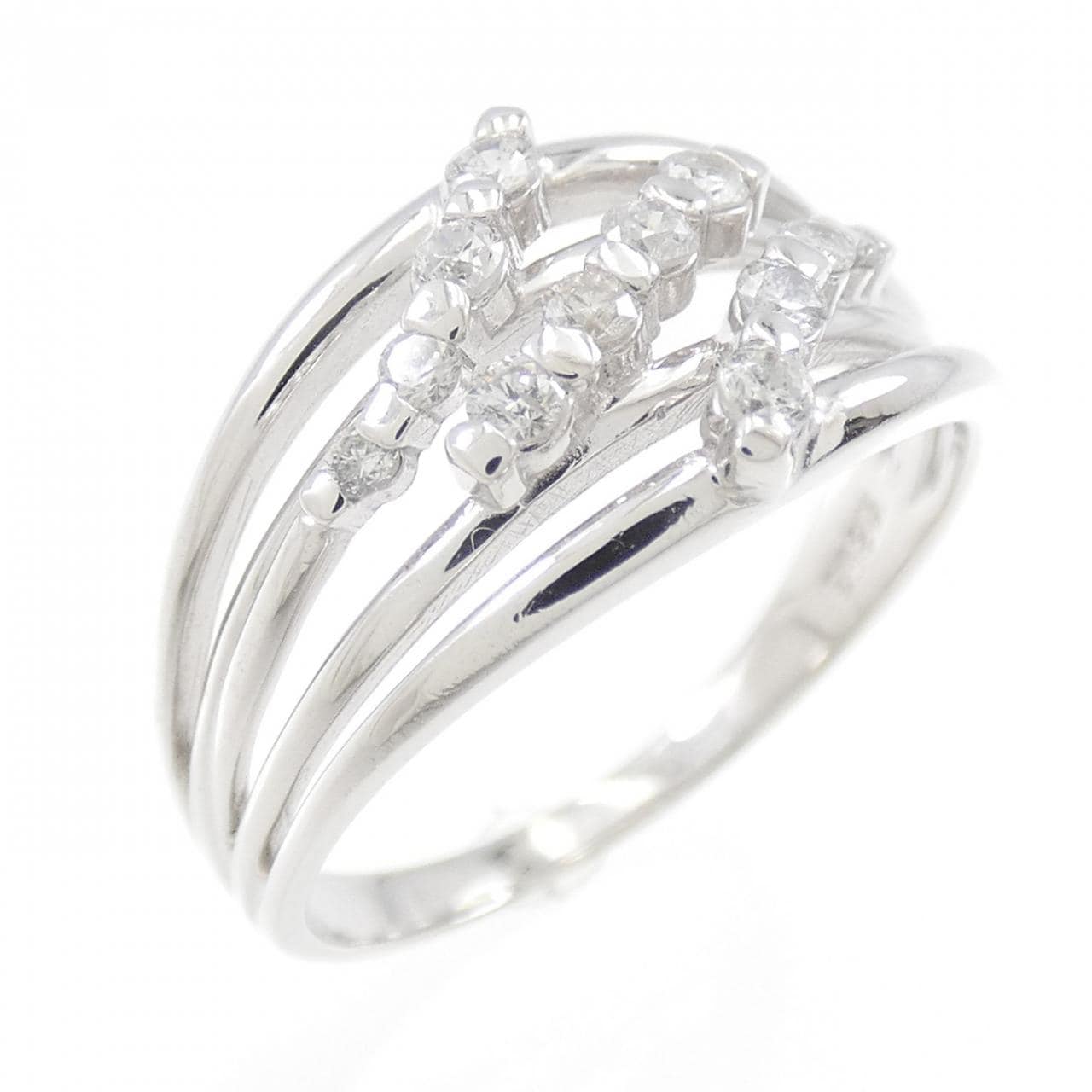K18WG ダイヤモンド リング 0.17CT
