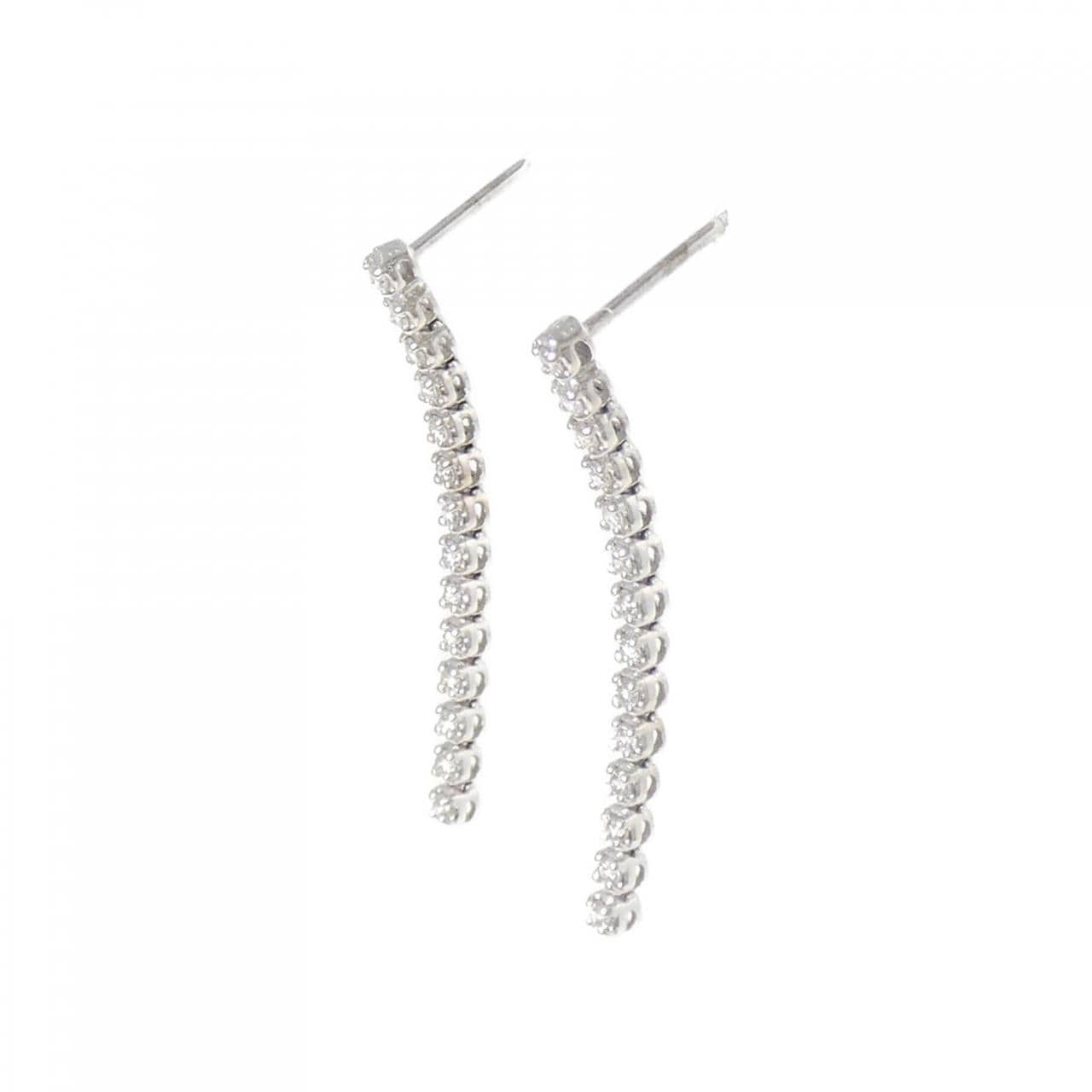 K18WG ダイヤモンド ピアス 0.34CT