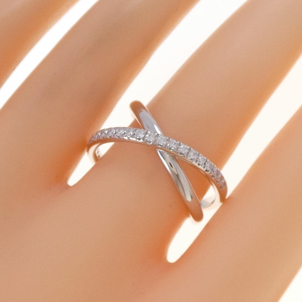ミキモト クロッシングバンド リング 0.18CT