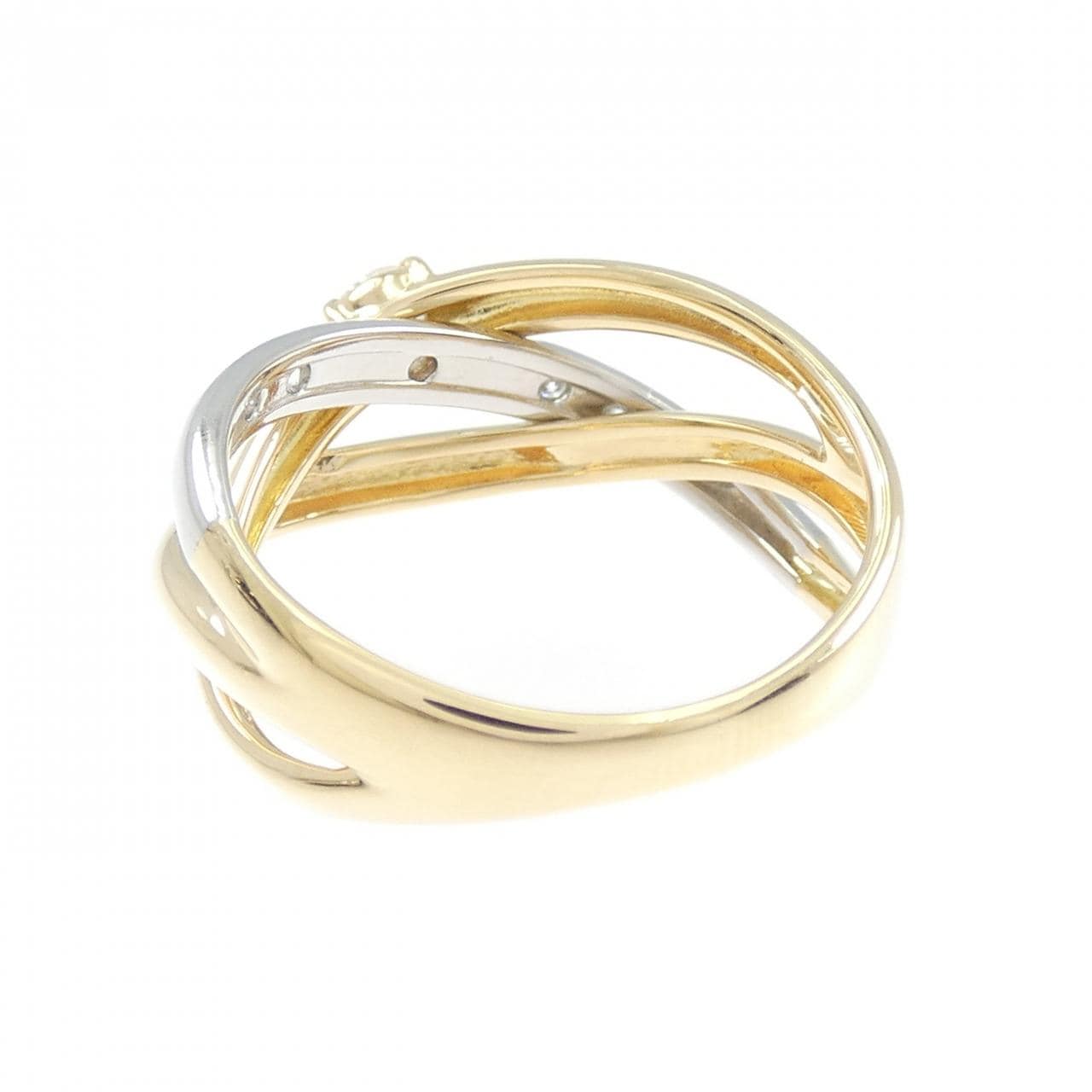 K18YG/PT900 ダイヤモンド リング 0.151CT