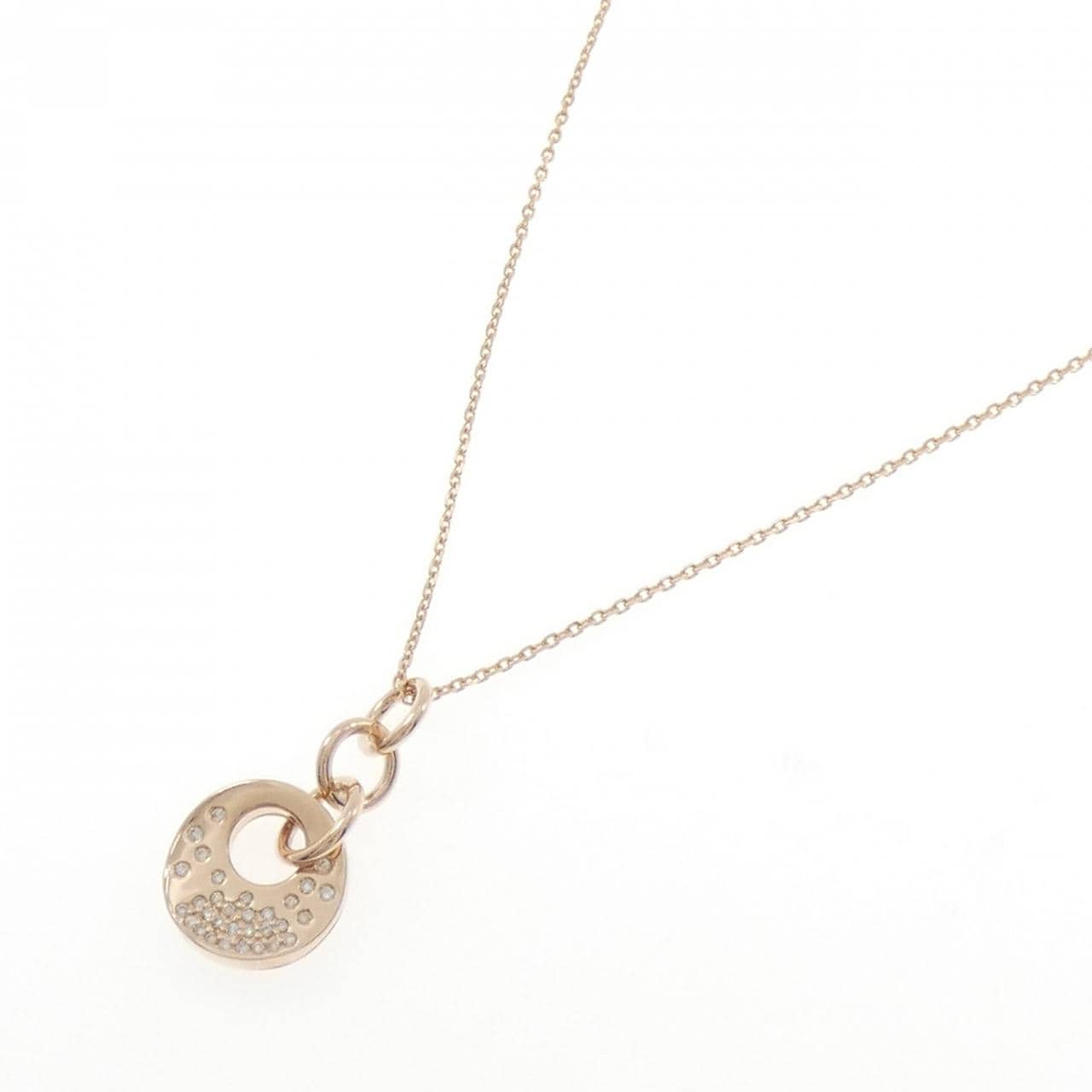 K18PG ダイヤモンド ネックレス 0.20CT
