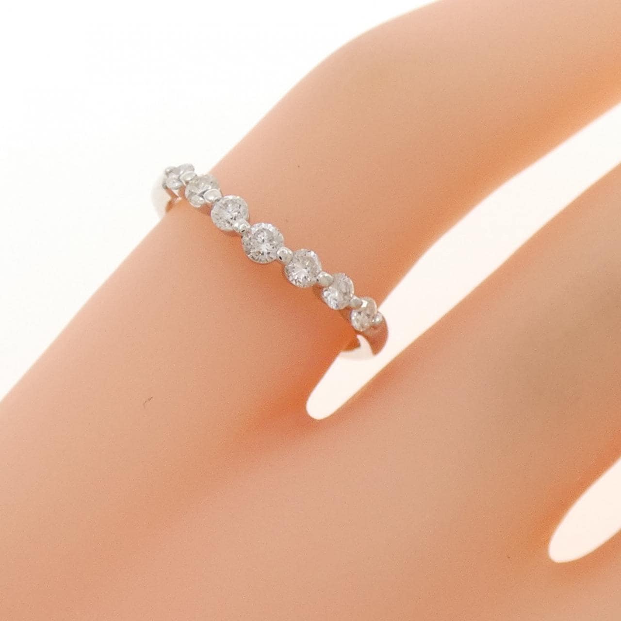 K18WG ダイヤモンド ピンキー リング 0.25CT