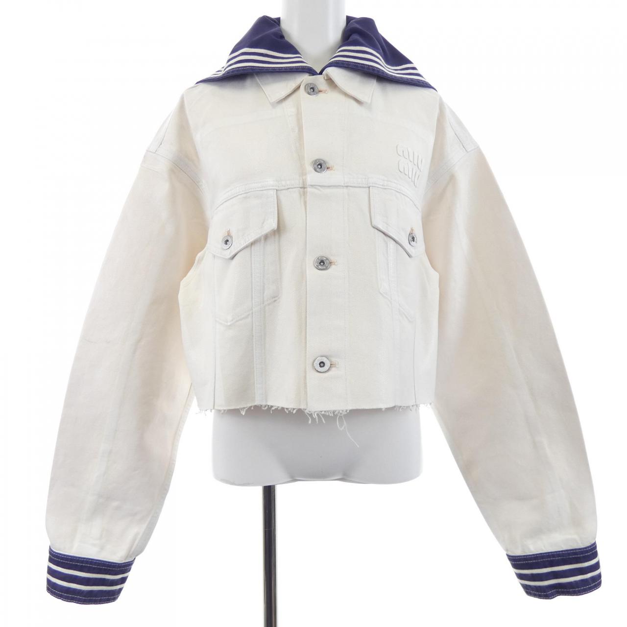 ミュウミュウ MIU MIU UPCYCLED CATHERINE MARTIN GWB283 SOOO 17L9 デニムジャケット