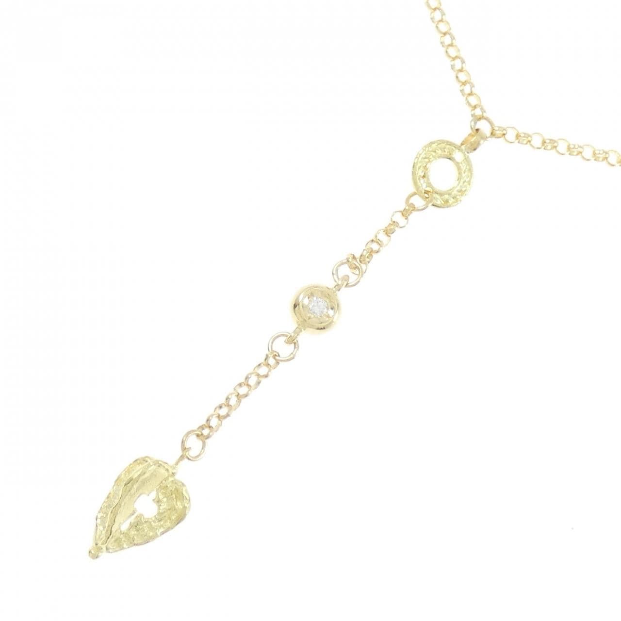 K18YG ダイヤモンド ネックレス 0.06CT