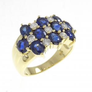 K18YG サファイヤ リング 2.79CT