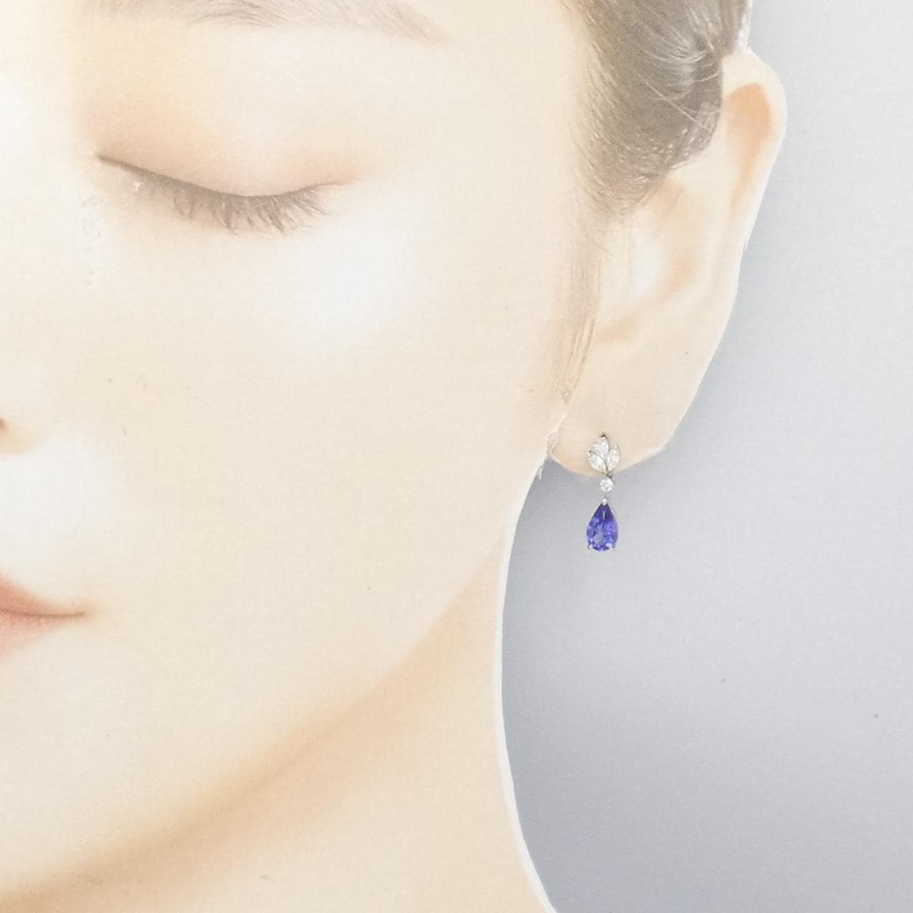【新品】PT900 タンザナイト ピアス 1.73CT