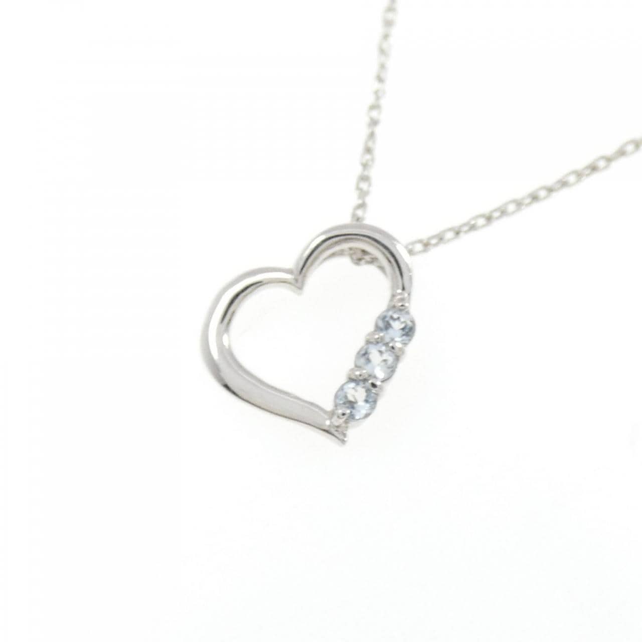 K10WG アクアマリン ネックレス