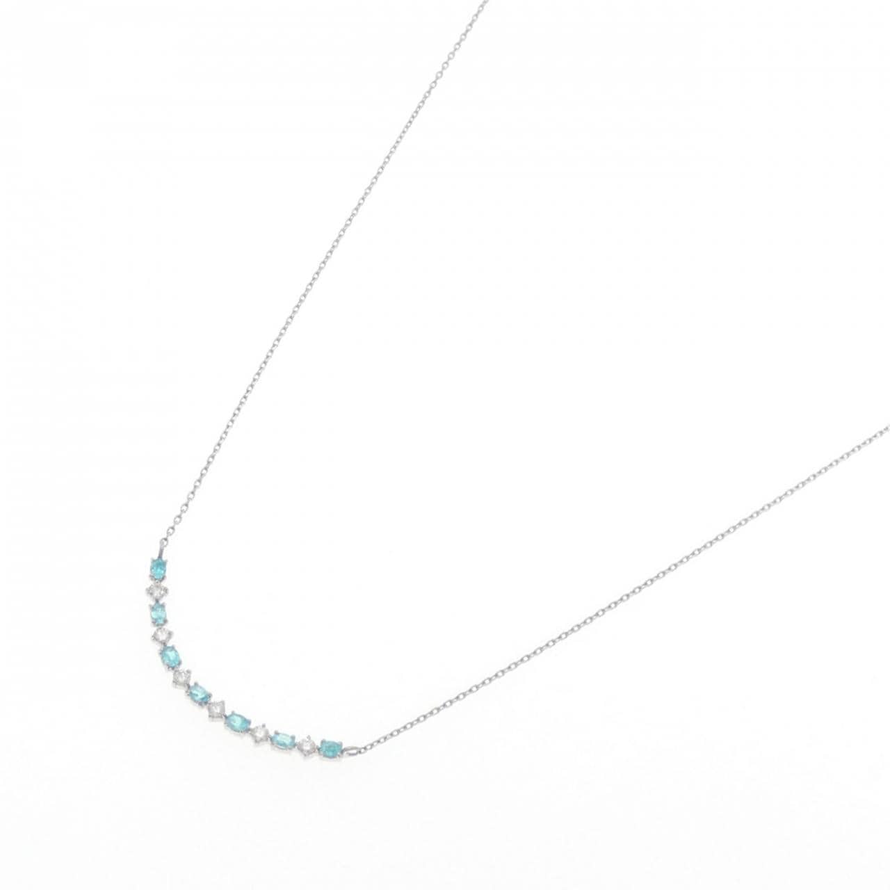PT900/PT850 パライバトルマリン ネックレス 0.18CT