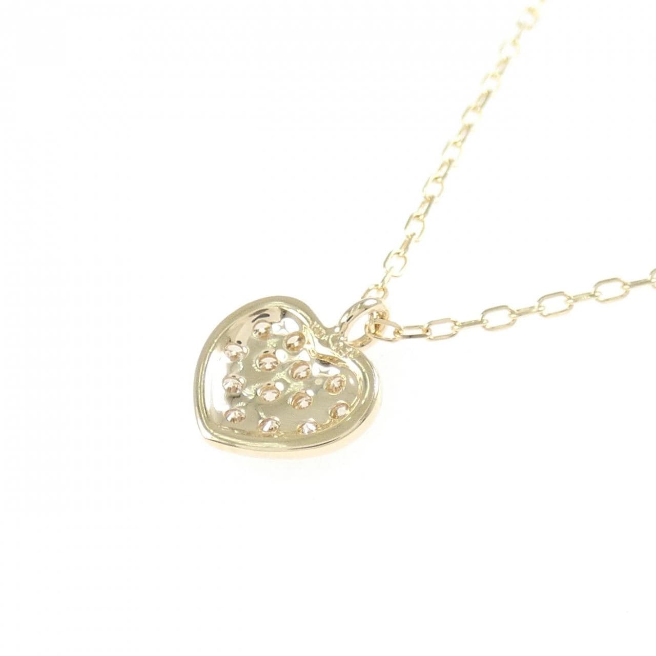 K10YG ハート ダイヤモンド ネックレス 0.10CT