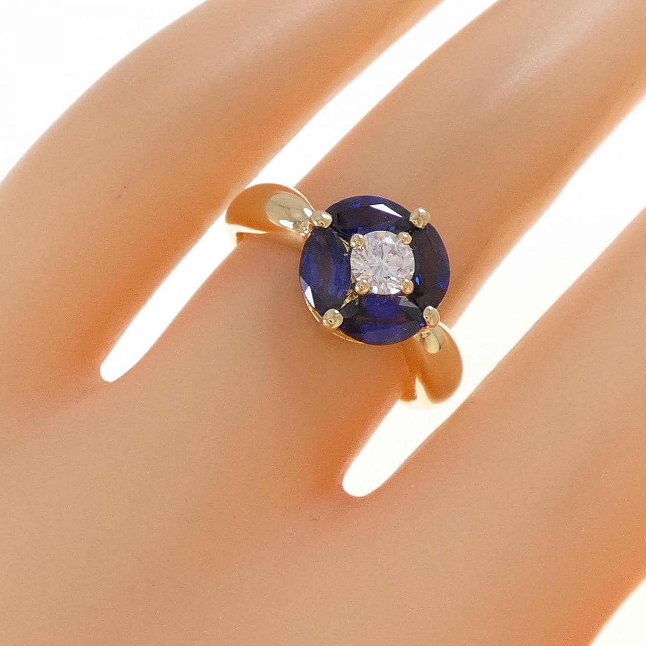 K18YG サファイヤ リング 1.34CT
