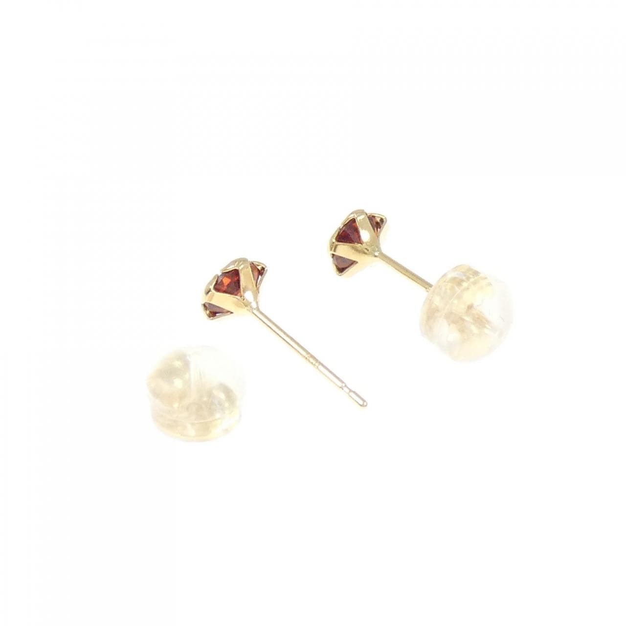 [BRAND NEW] K18YG Garnet earrings