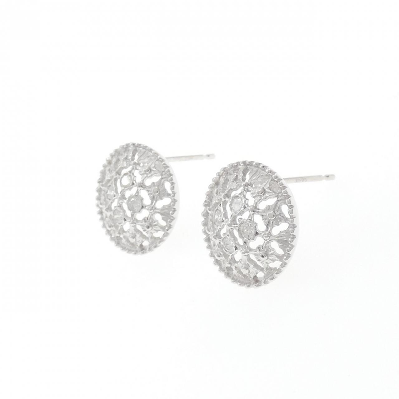 K18WG ダイヤモンド ピアス 0.21CT