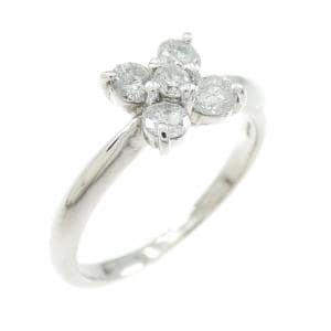 PT900 フラワー ダイヤモンド リング 0.46CT