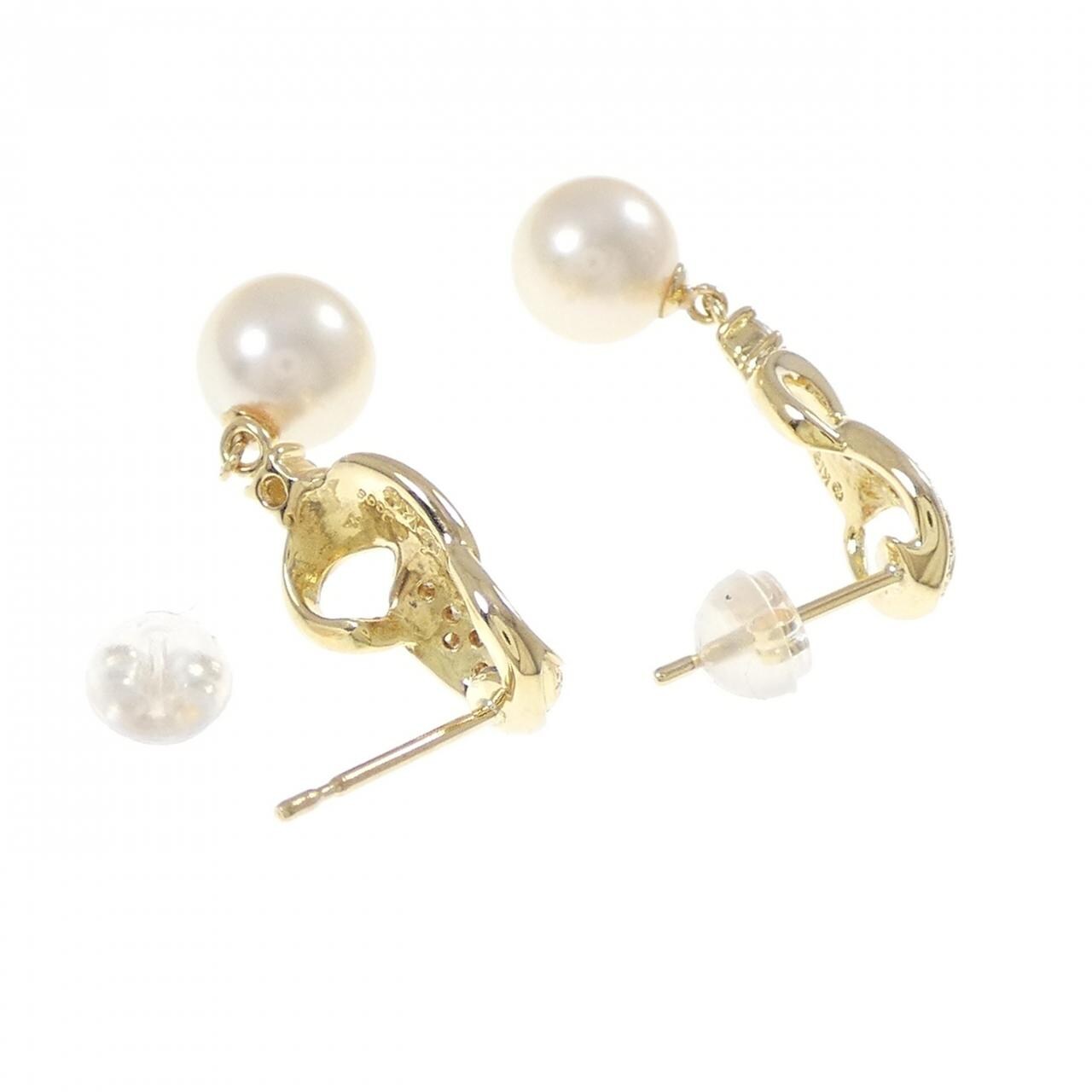 K18YG アコヤパール ピアス 7.3mm