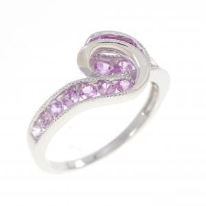 K18WG ルビー リング 0.10CT