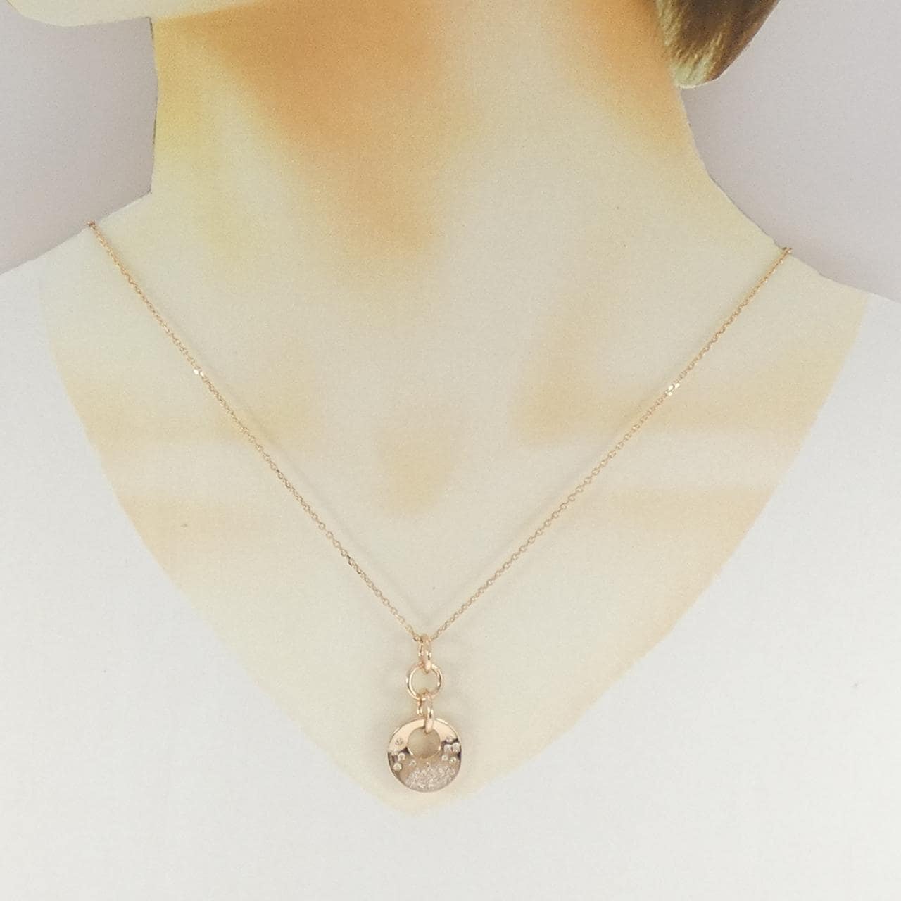 K18PG ダイヤモンド ネックレス 0.20CT