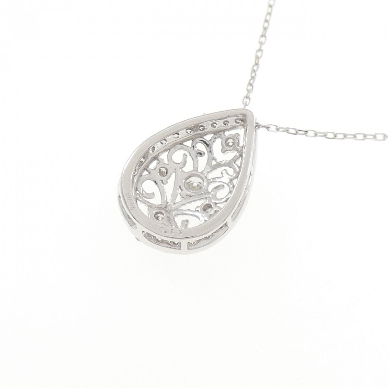 K18WG ダイヤモンド ネックレス 0.35CT
