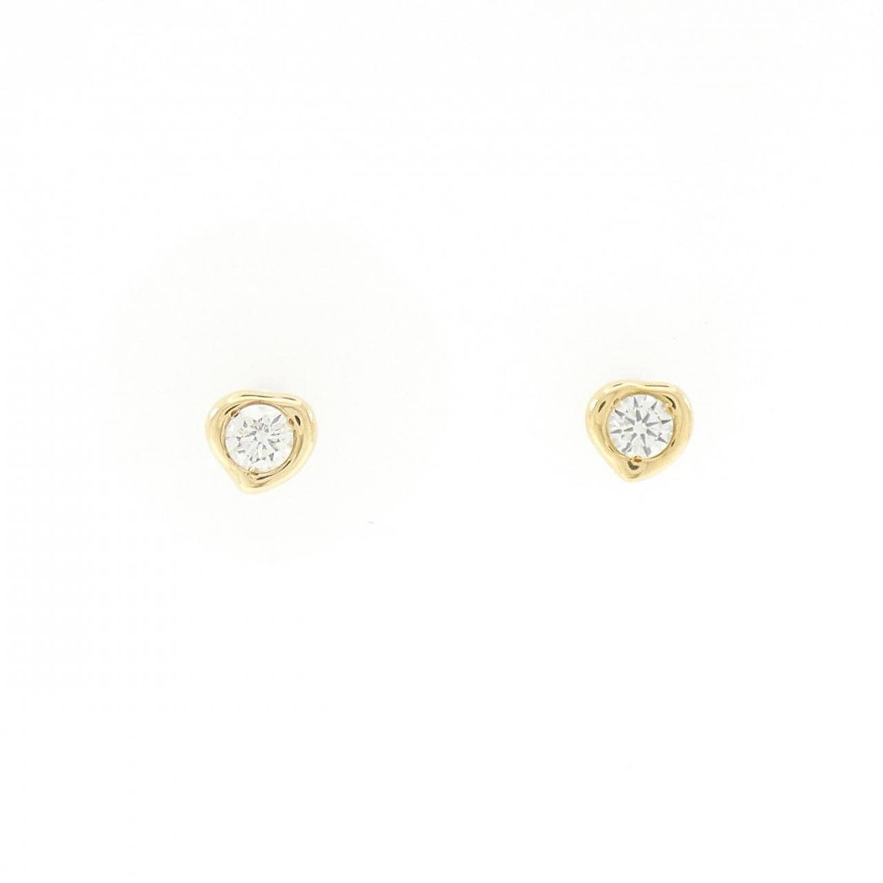 K18YG ダイヤモンド ピアス 0.12CT