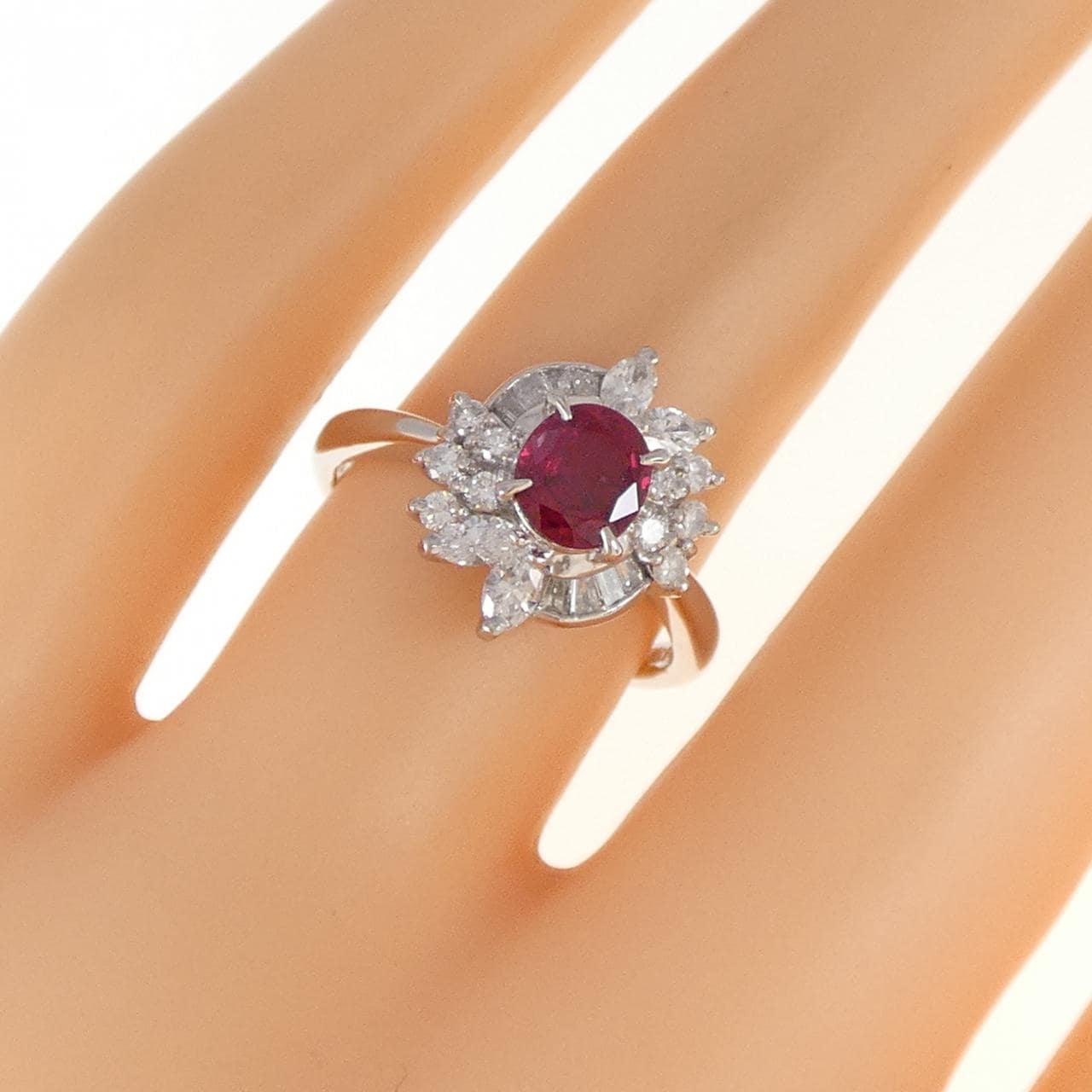 PT900 Ruby Ring 0.66CT