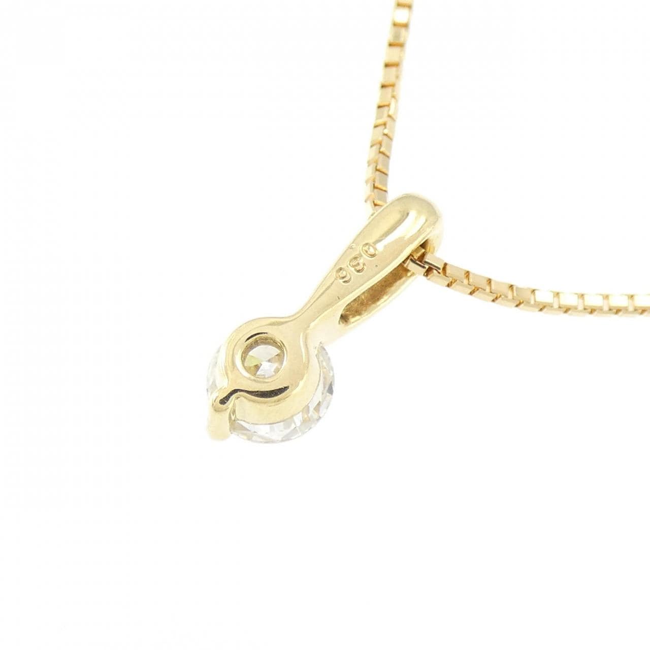 K18YG ソリティア ダイヤモンド ネックレス 0.36CT