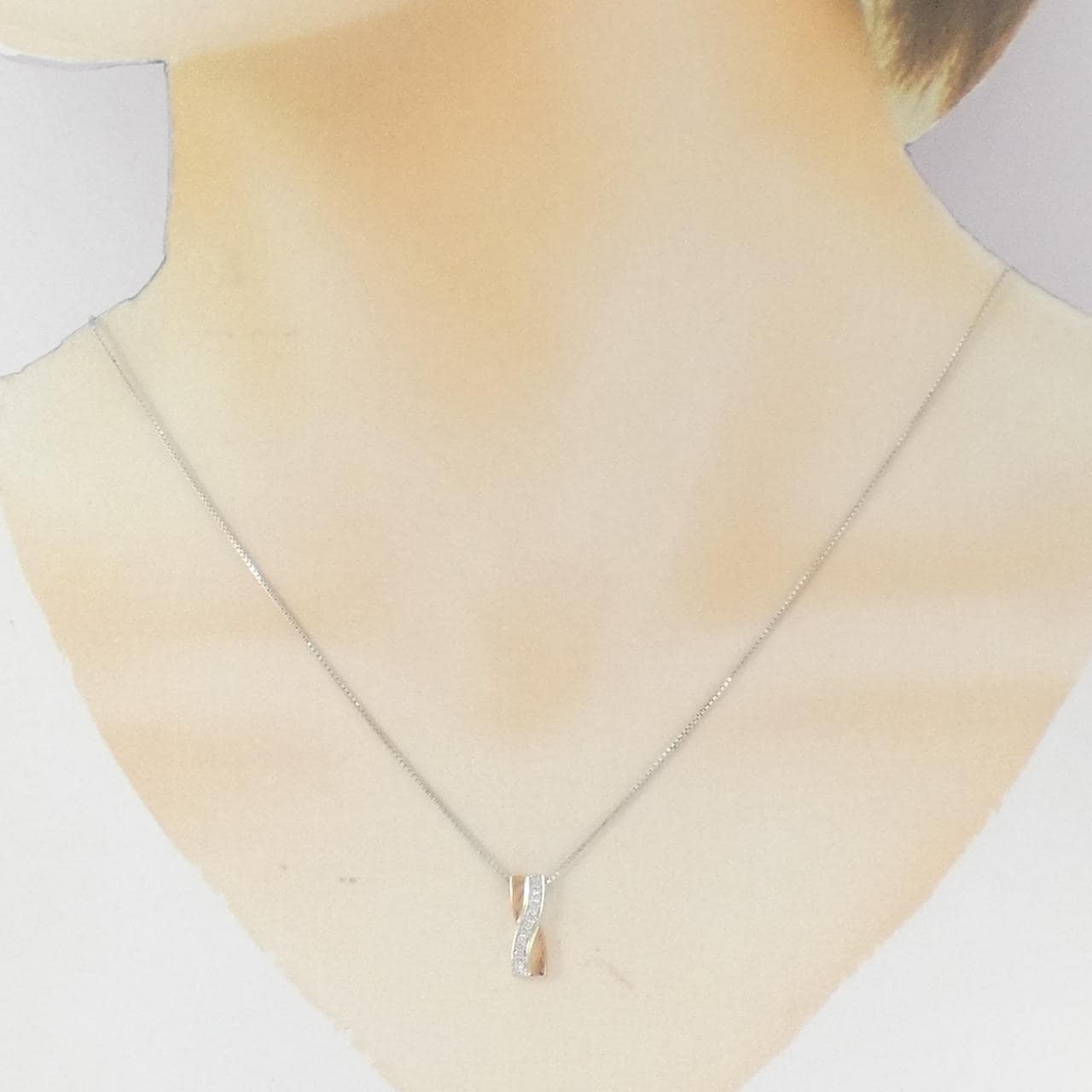 K18WG/K18PG ダイヤモンド ネックレス
