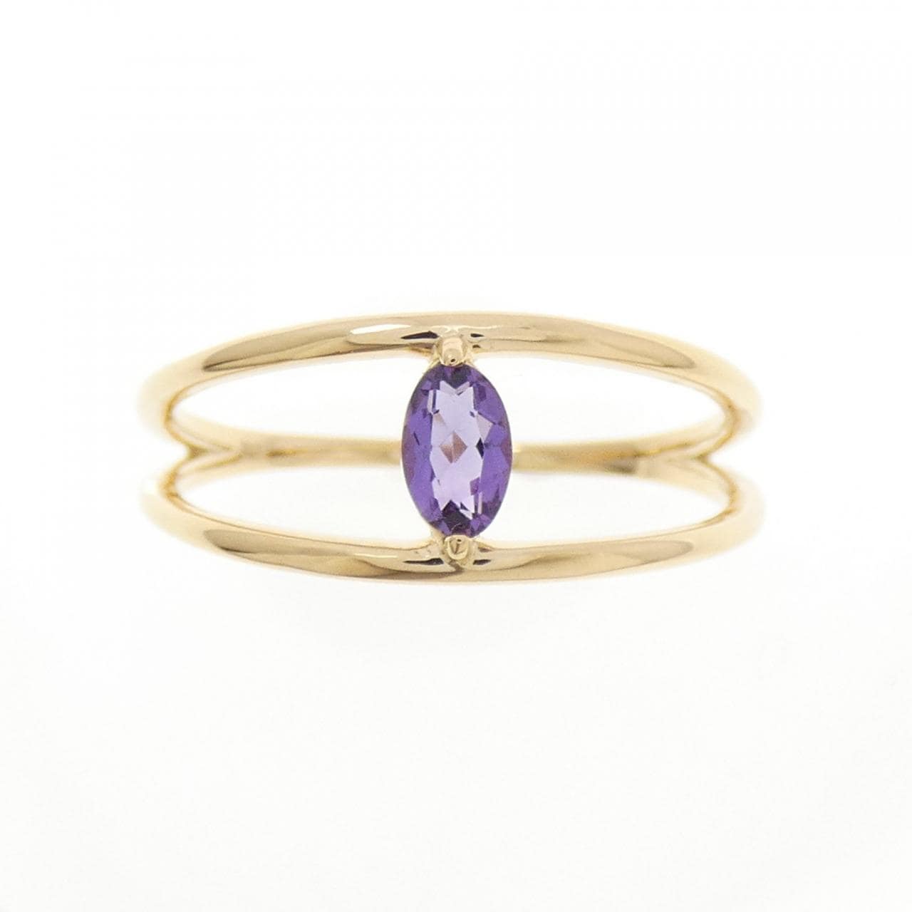 【新品】K18YG アメジスト リング