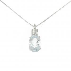 K9WG/375WG アクアマリン ネックレス 5.00CT