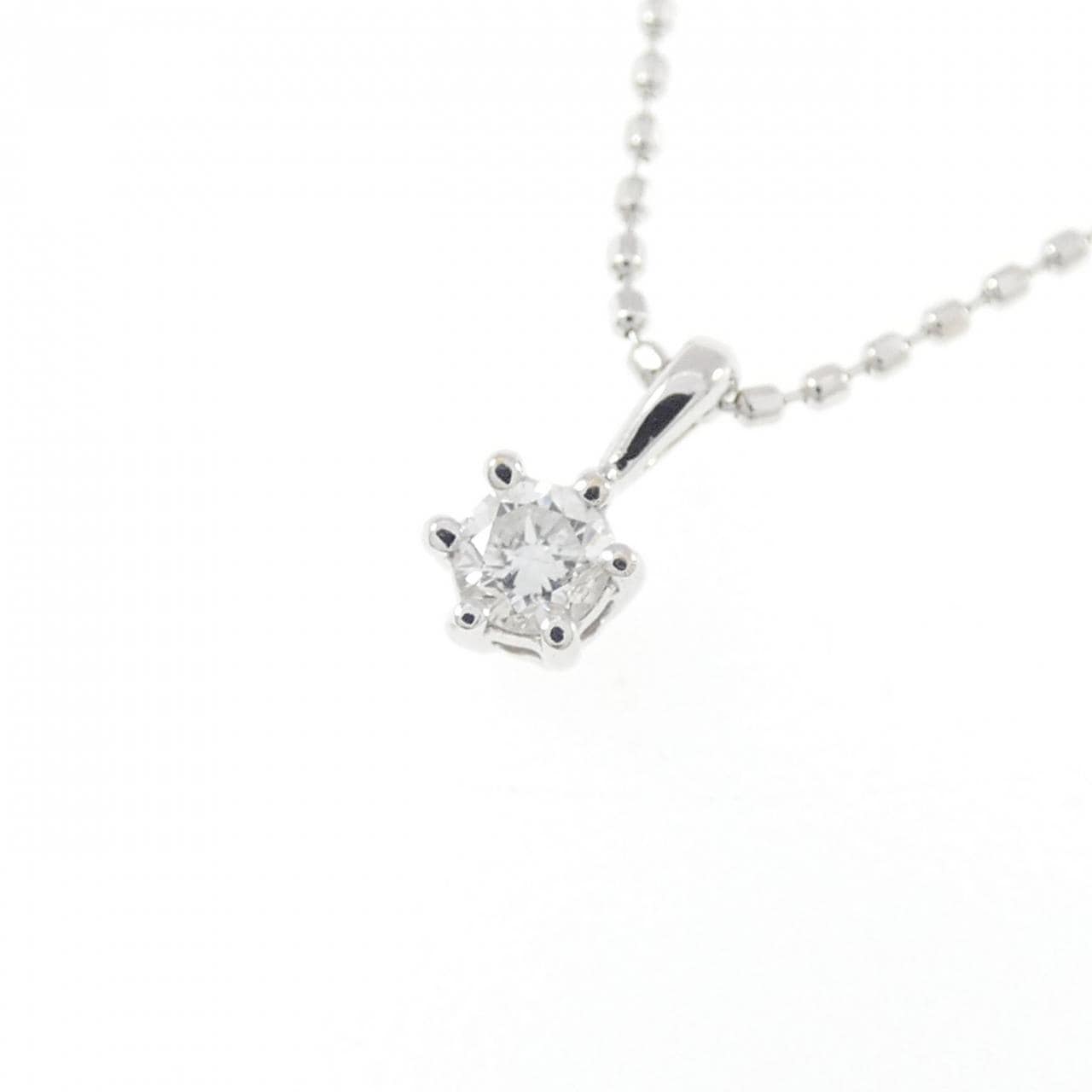 K10WG ダイヤモンド ネックレス 0.1CT