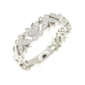 18KWG バタフライ ダイヤモンド リング 0.15CT