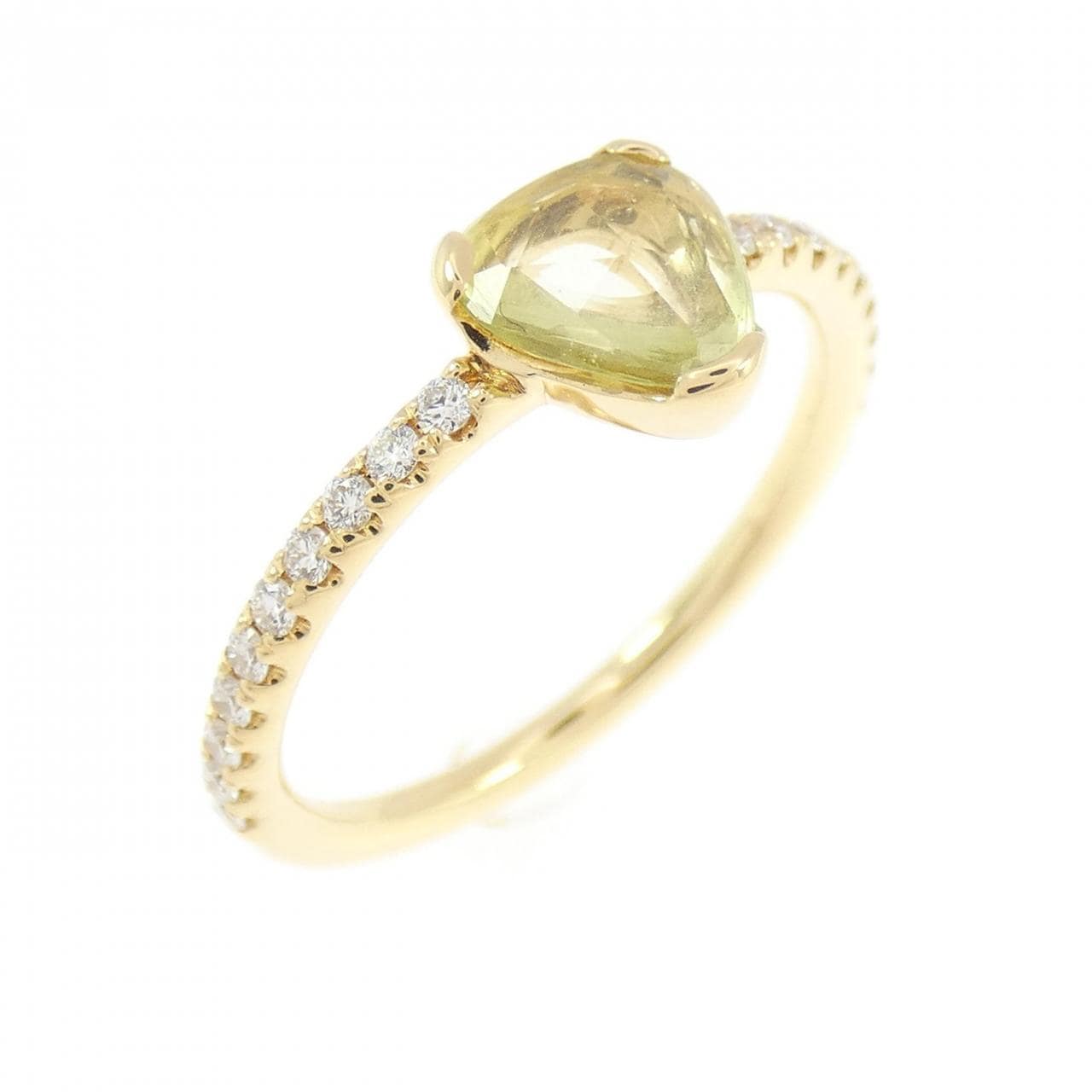 K18YG クリソベリル リング 0.47CT