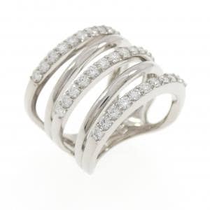 K18WG ダイヤモンド リング 1.00CT