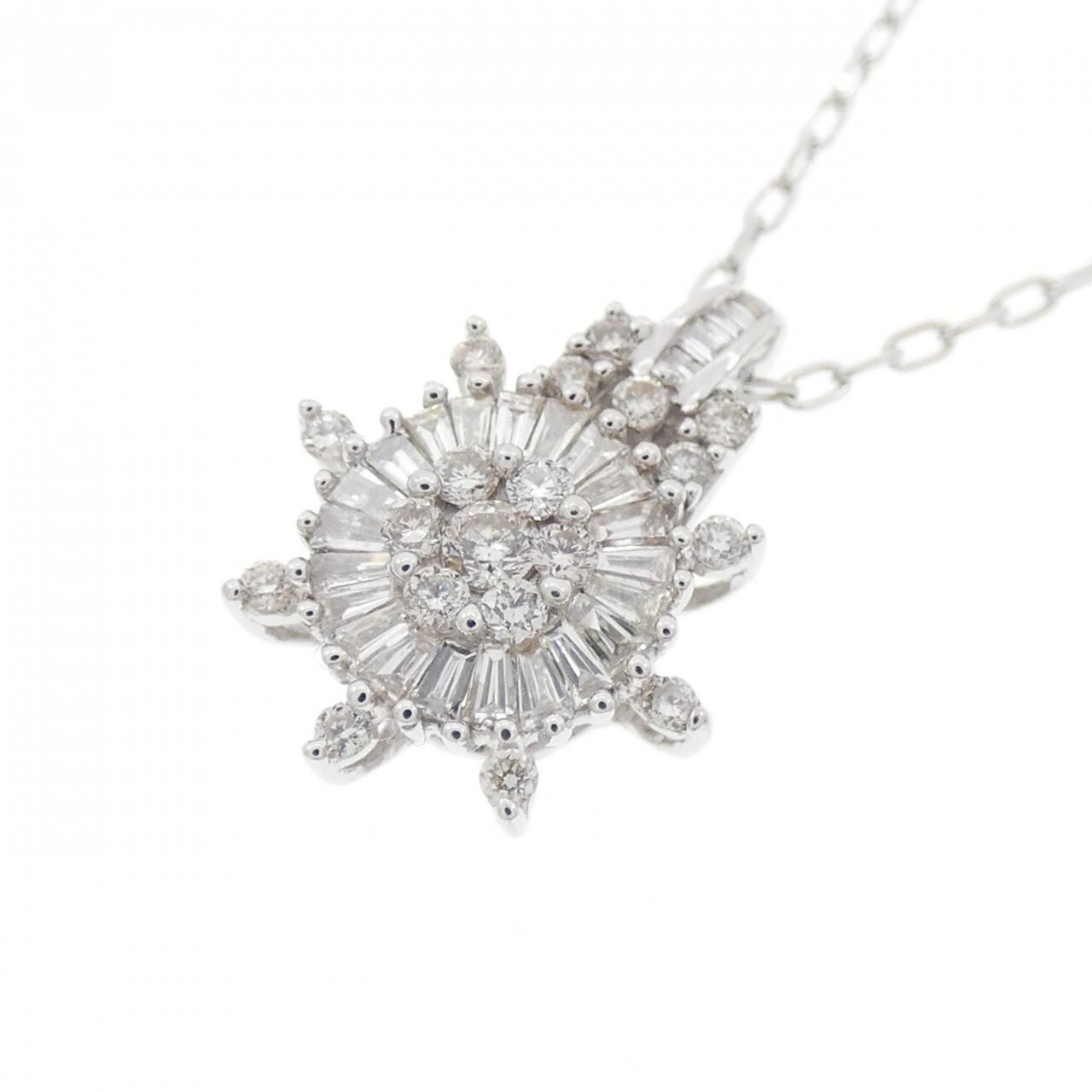 K18WG ダイヤモンド ネックレス 0.29CT