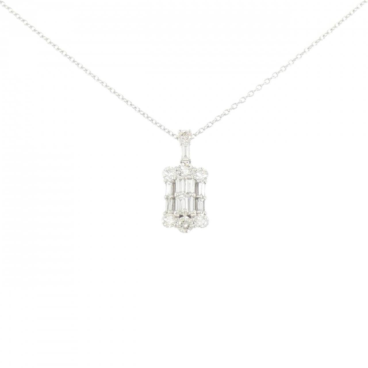 K18WG ダイヤモンド ネックレス 0.50CT