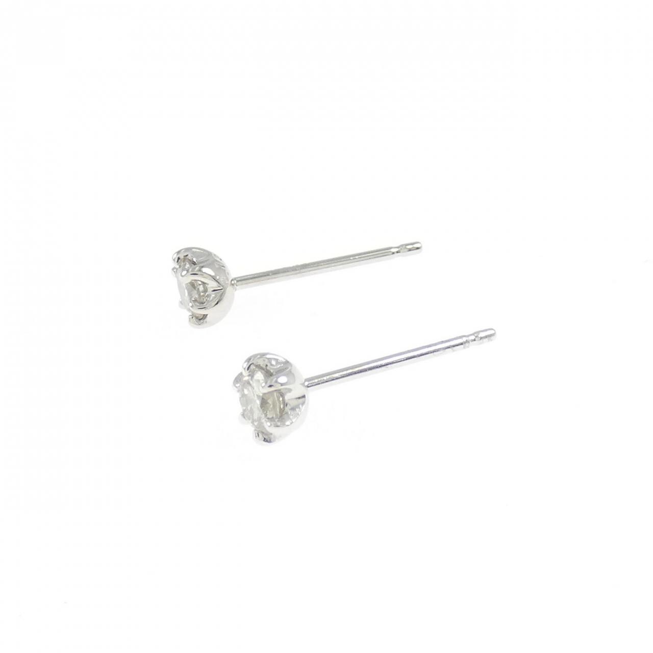 PT900 ソリティア ダイヤモンド ピアス 0.20CT