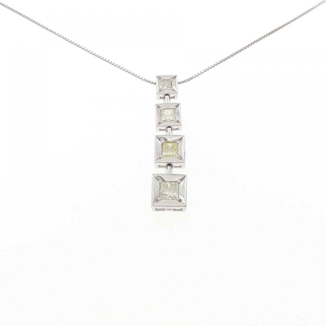 K18WG ダイヤモンド ネックレス 1.02CT