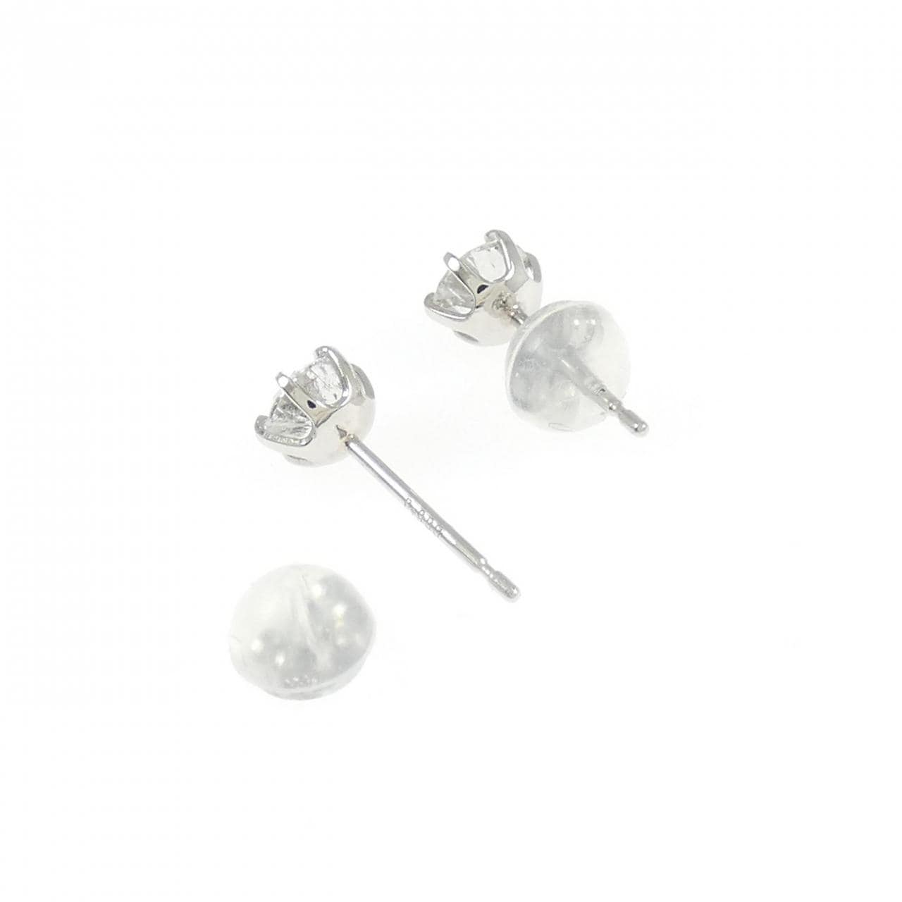 PT900 ソリティア ダイヤモンド ピアス 0.70CT
