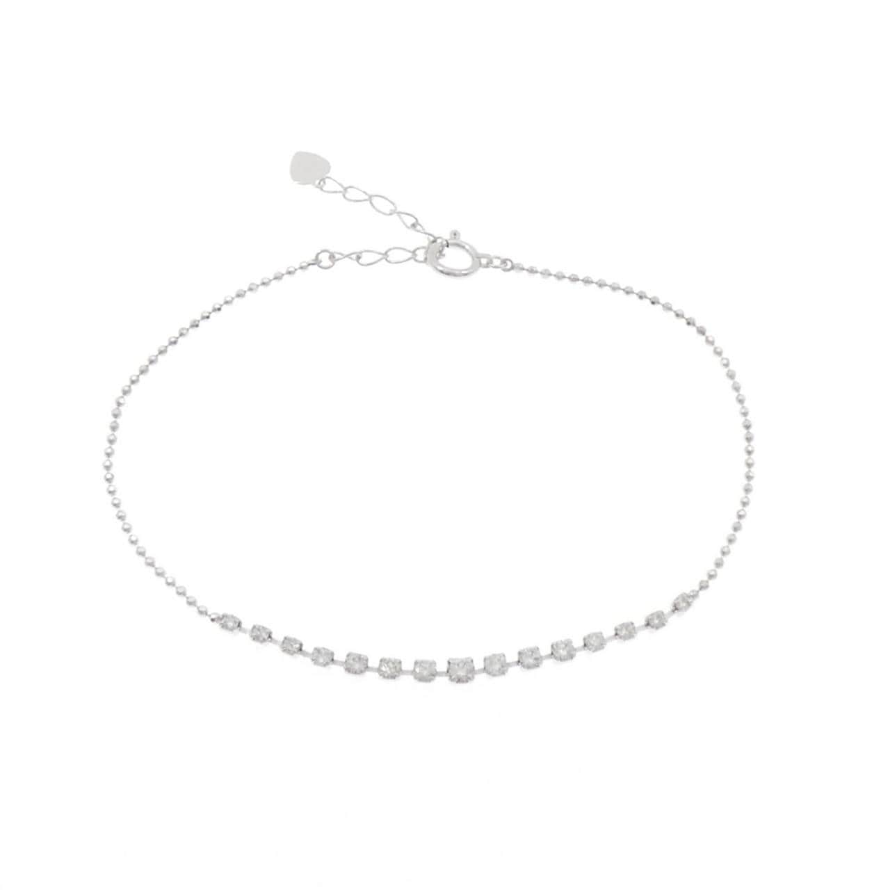 K18WG ダイヤモンド ブレスレット 0.50CT