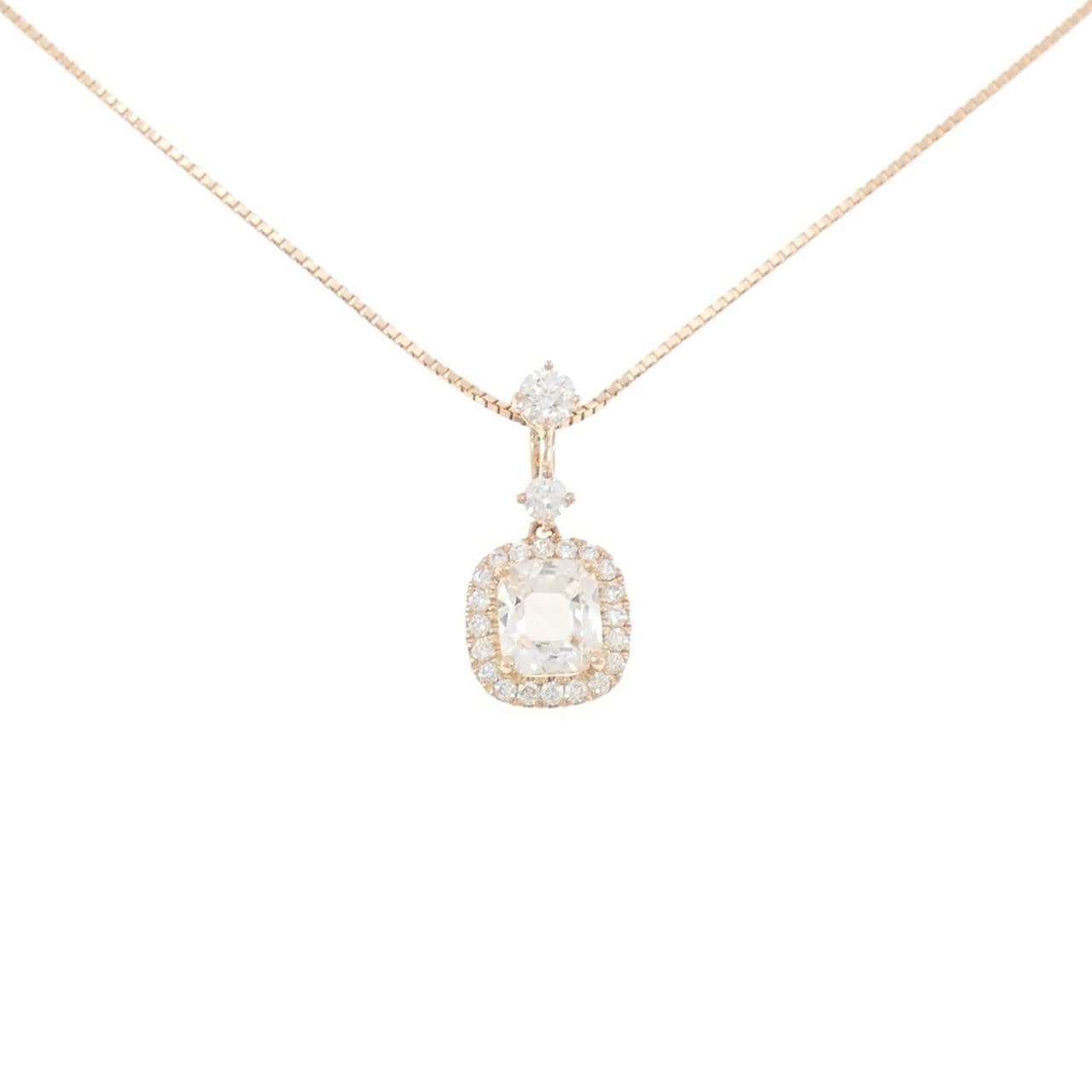 18KPG/K18PG ダイヤモンド ネックレス 1.17CT