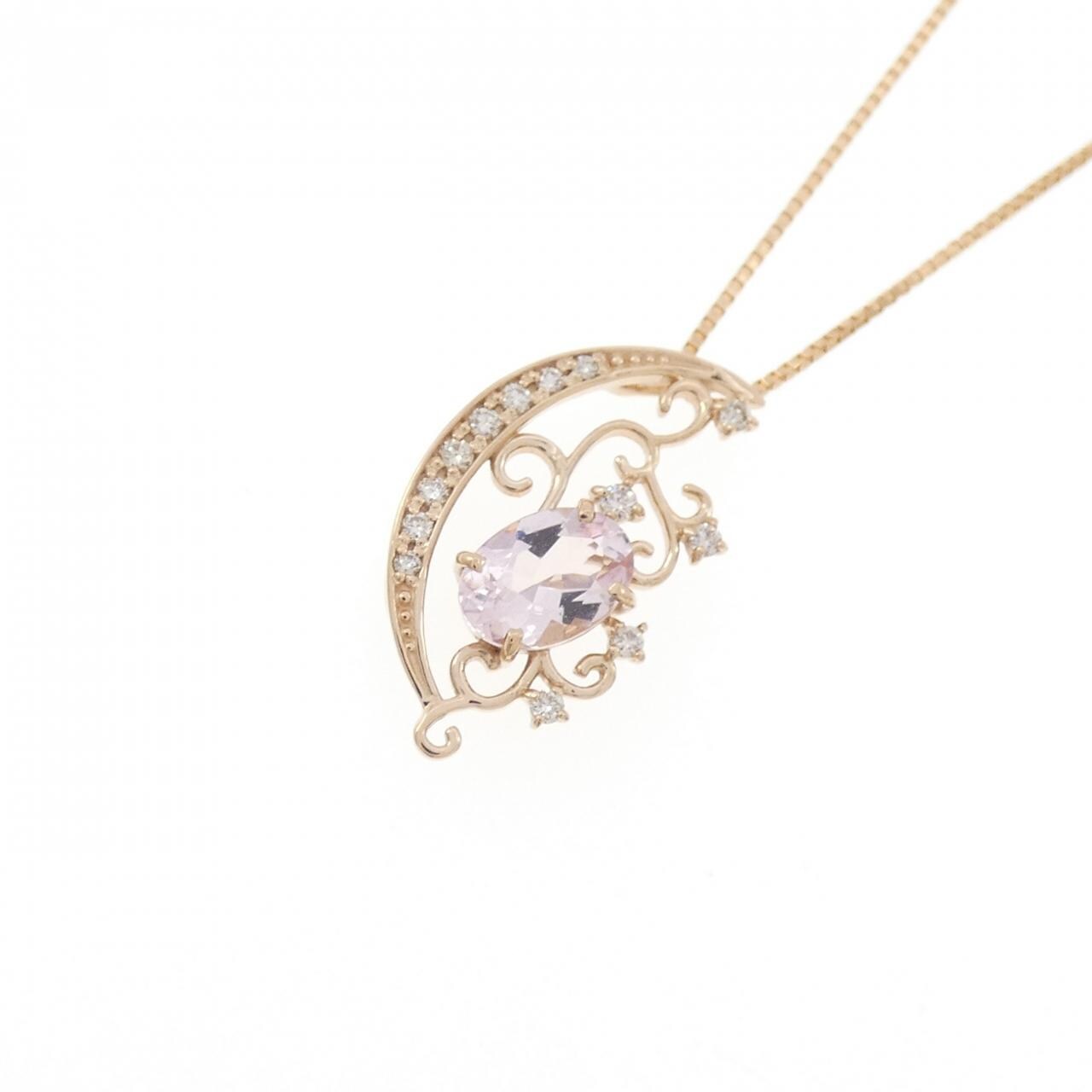 K18PG モルガナイト ネックレス 0.58CT