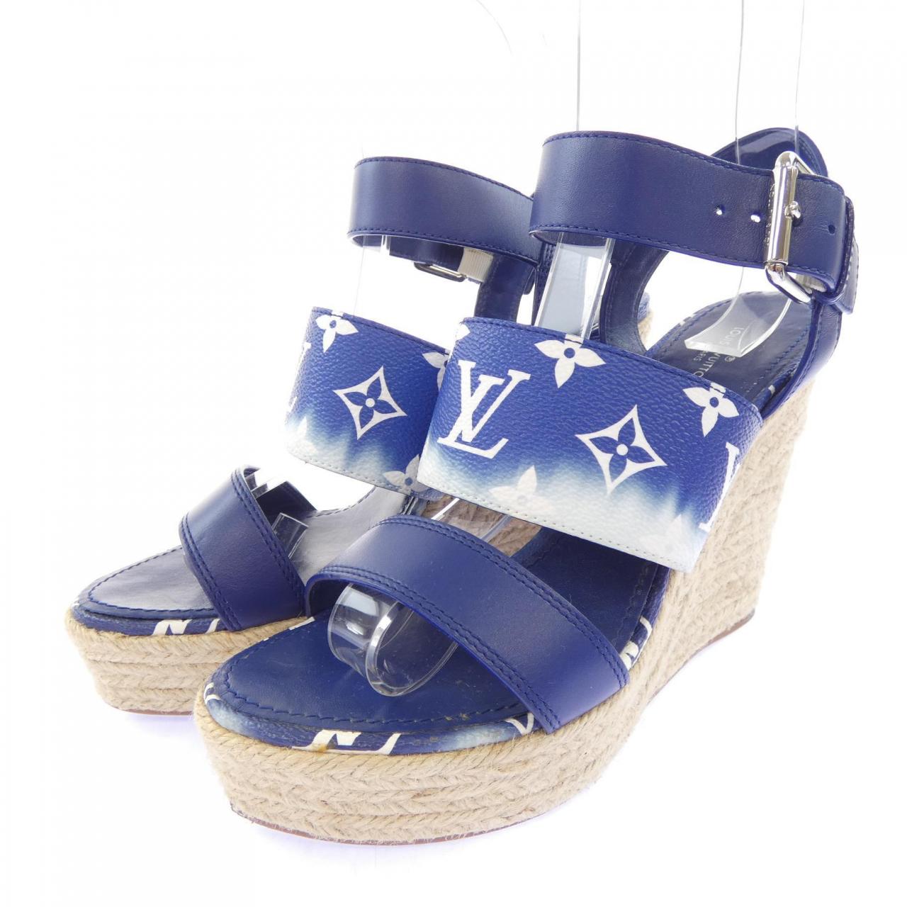 ルイヴィトン LOUIS VUITTON パテントモノグラムキャンパス LVエスカル スターボードライン サンダル