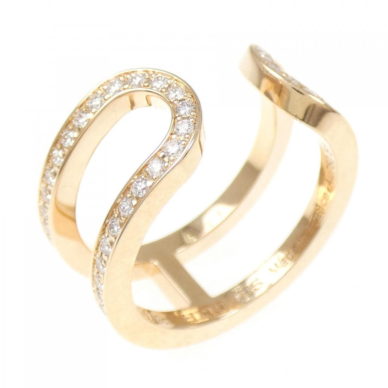 HERMES Ever Chaine d&#39;Ancre MM Ring 0.59CT