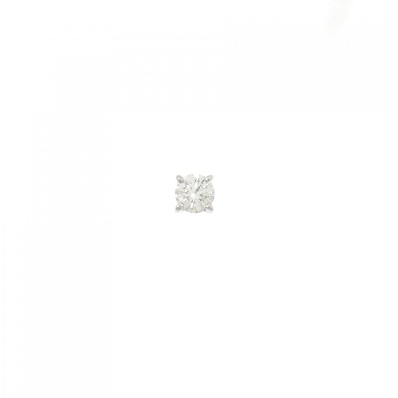 PT900 ソリティア ダイヤモンド ピアス 0.25CT 片耳