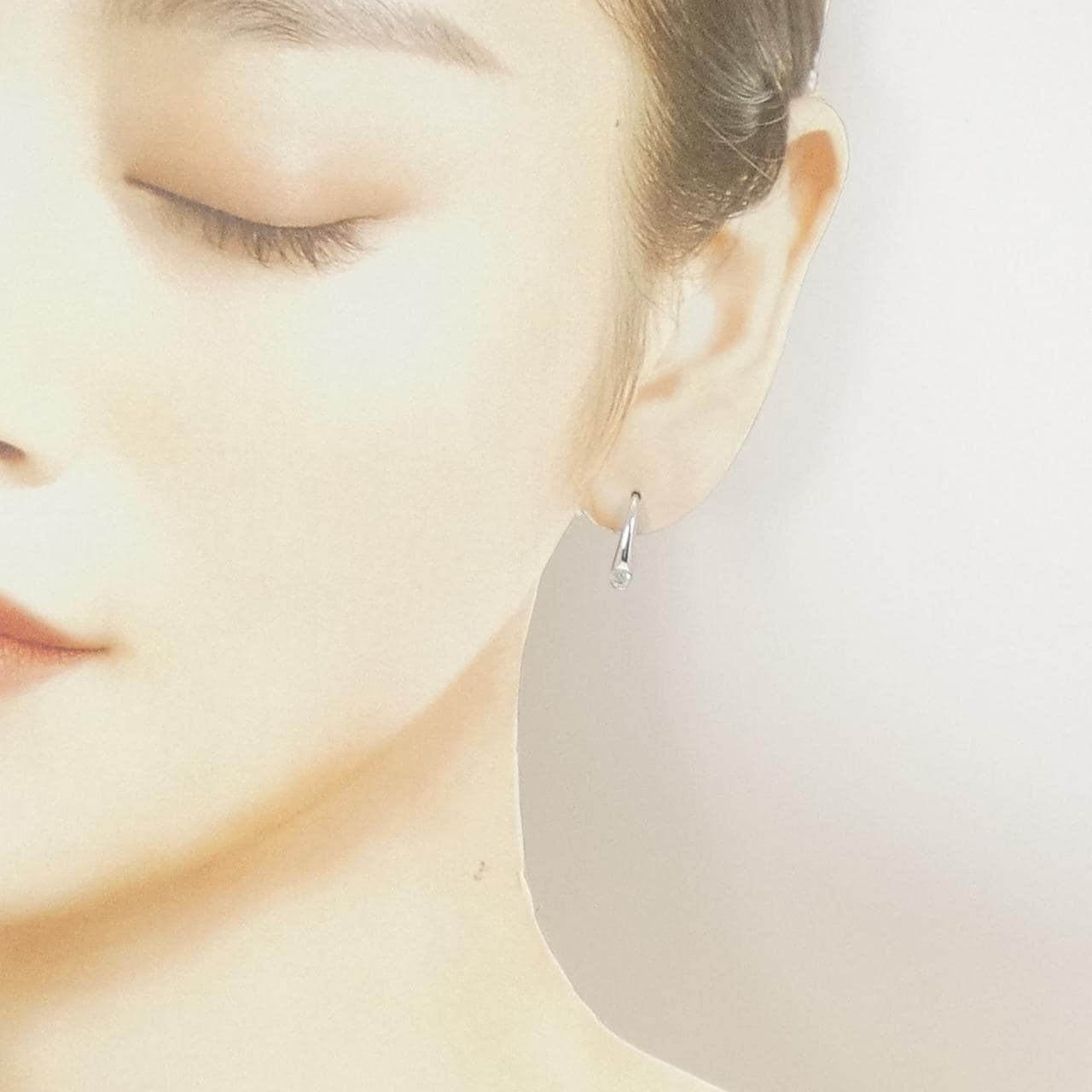 K18WG ダイヤモンド ピアス 0.2CT