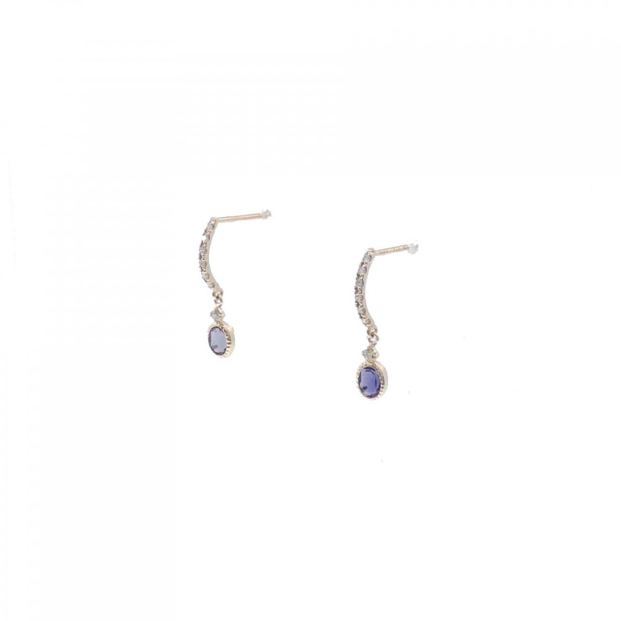 [BRAND NEW] K10YG Iolite earrings